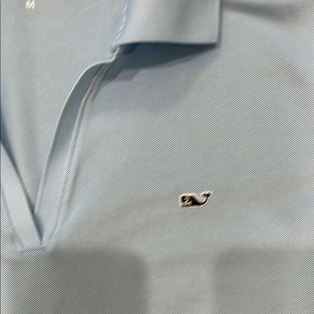 Vineyard Vines Blue Fitted Polo Short Sleeve Tee - Picture 2 of 11